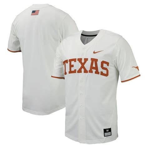 men's nike white texas longhorns replica full-button baseball jersey|Men's Nike White Texas Longhorns Pinstripe Replica Full.